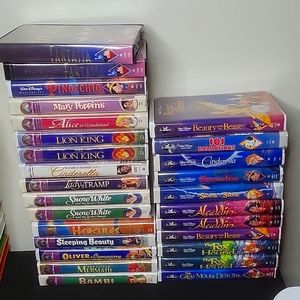 5 For $20 Disney Black Diamond & Masterpiece VHS Tapes